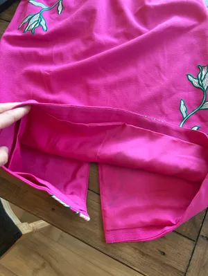 Dress the Population Nicole Floral Tropical Fuchsia Cocktail Dress L thumbnail 12