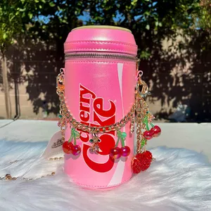 🍒New Cherry Coke Purse with Cherry Chain and Cherry Charms Attachments🍒 thumbnail 1