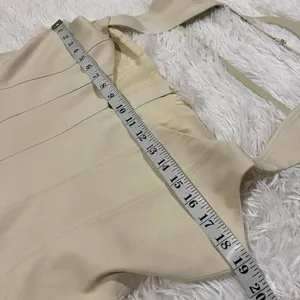 L’academie Ashleigh Stretch Cotton Cargo Mini Dress in Khaki Beige XL thumbnail 4