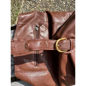 LIZ CLAIBORNE Shoulder‎ Purse Satchel Tote Leather Bucket Bag Brown Rare thumbnail 10