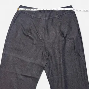 Old Navy Taylor Wide Leg Trouser Black Linen Pant, size Large PETITE thumbnail 4