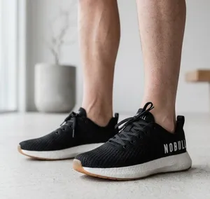 NOBULL Black Running Training Shoes Lace Up Athletic Sneakers unisex women 9.5 thumbnail 1