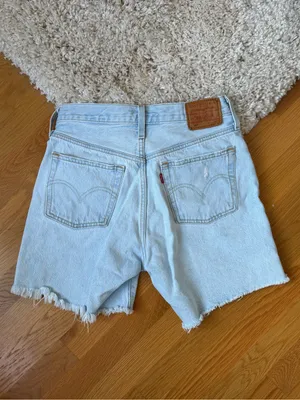 Levi's 501 Light Blue Denim Cutoff Shorts - Women's thumbnail 2