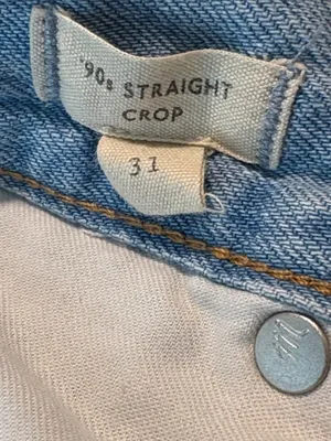 EUC Madewell 90s Straight Crop Distressed Jeans Size 31 thumbnail 4