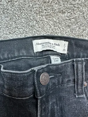 Abercrombie Black Curve Love Slim Straight Ultra High Rise Jeans thumbnail 3
