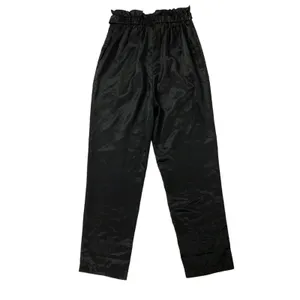 Lulus Women's Pants Small‎ Black Straight Leg Built In Belt Workwear thumbnail 4