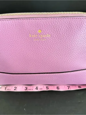 Kate Spade Hanna Pebbled Leather Lavender Pink Crossbody Bag NEW thumbnail 7
