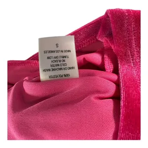 Lucy In The Sky Hot Pink Velvet Mini Dress Womens Small One Shoulder Barbiecore thumbnail 5