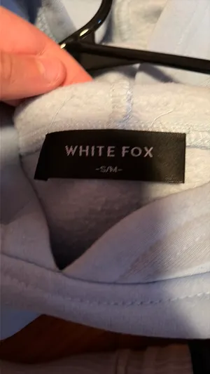 white fox with fox with love blue and pink sweat shirt thumbnail 5