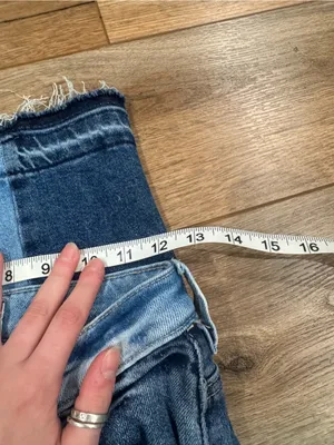 LOVE CULT Retro Chic Faded Patchwork High-rise Wide Leg Jeans | Size 3 thumbnail 4