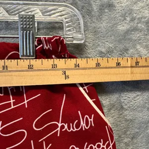 2092‎ | Script Print Two Piece Button Down Pajama Set Red White Women Small thumbnail 9