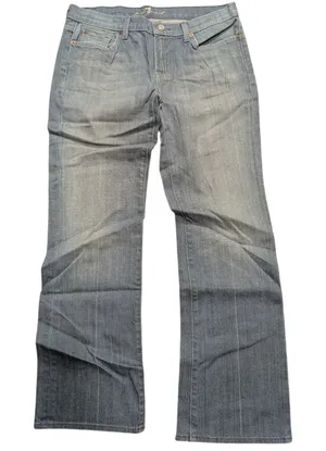 7 FOR‎ ALL MANKIND Womens 30 Flip Flop Jeans Faded Wash Denim Bootcut Flare thumbnail 1