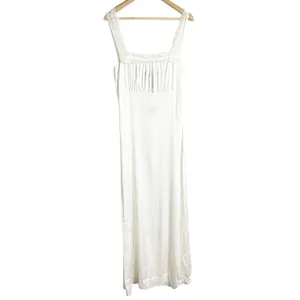 Lioness Vintage Ballerina Porcelain White Lace Trim Sleeveless Maxi Dress Size M thumbnail 4