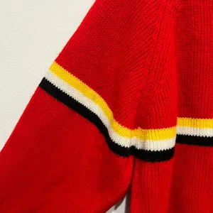 Vintage 70's J.S.I. All American Sportswear red striped ski sweater Size Medium thumbnail 6