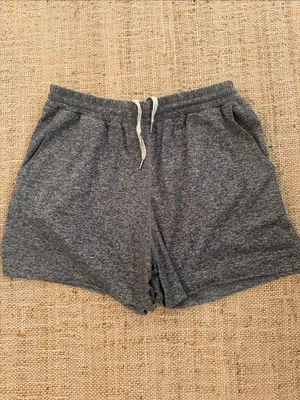Women’s Vuori dream knit drawstring boyfriend shorts heather gray XS thumbnail 5