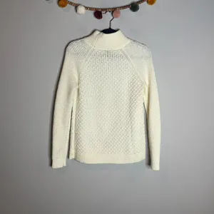 Talbots off white mock neck knit sweater thumbnail 5