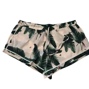 Revolve Plush Women’s Size‎ S Pink Jungle Print Satin Pajama Set Tropical Shorts thumbnail 6