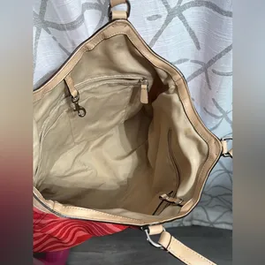 Coach Red and Tan Zebra Striped Purse 👜 thumbnail 13