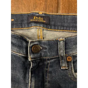 Polo Ralph Lauren Jeans 28R Blue Distressed Ripped‎ Raw Hem Skinny Denim thumbnail 2