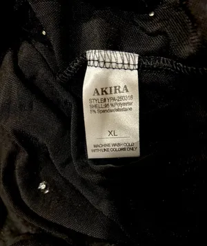 Akira NWT black sexy Alex mock neckline backless Rhinestone Mesh Jumpsuit XL thumbnail 11