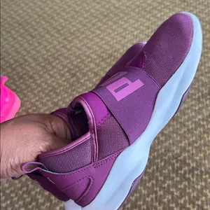 Puma Women's Slip-On Athletic Sneakers in Magenta with White Sole thumbnail 9