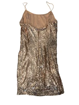 Lulu's Bring It Rose Gold Sequin Mini Slip Bodycon Dress thumbnail 5