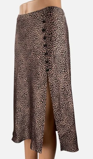 Victoria’s Secret Satin Animal Print Slip Skirt Bias Cut thumbnail 1