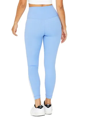 ✨Cream Yoga Hana 7/8 Side Stripe Blue Sz Medium Leggings✨ thumbnail 4