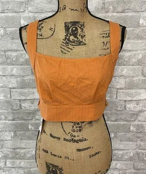 Cider Crisscross Open Back Crop Top thumbnail 1