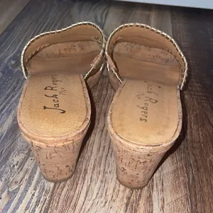 Jack Rogers Sloane Mid Wedge - Cork/Gold thumbnail 4
