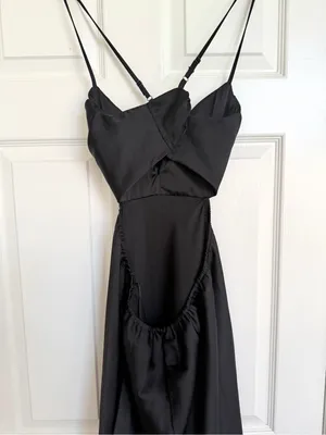 Mable Black Cutout Open Back Maxi Dress Size L Size L thumbnail 8