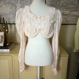 FOR LOVE & LEMONS Carly Top Rose Dainty Open Back Size‎ Large NWT thumbnail 2