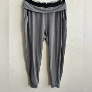 Nike Dri Fit Just Do It Foldover Knit Pull On Jogger Pants Grey L thumbnail 3