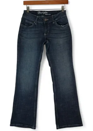 Wrangler Jeans‎ Womens 3x30 1009MWZDO Dark Wash Low Rise Bootcut Denim Stretch thumbnail 1