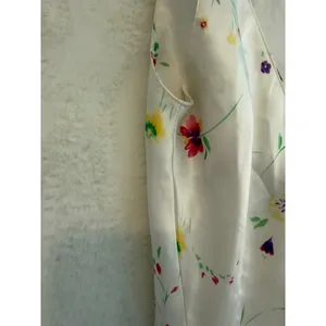 Kim Rogers Floral Satin Slip Dress Womens Small White Pink V-Neck Mini Dress thumbnail 13
