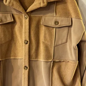 women's oversized jacket in a faux shearling and smooth fabric mix size L‎ thumbnail 3
