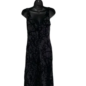 Vintage Slip Dress Y2K Jones New York‎ Women’s 4 Witchycore Goth Black Maxi NEW thumbnail 3