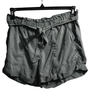 Aerie Olive Green Paper Bag Waist Shorts Casual Summer Comfort‎ XS thumbnail 1