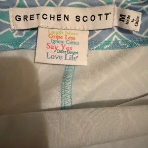Gretchen‎ Scott Jersey Isosceles Dress Women's Medium Turquoise Travel Resort thumbnail 5