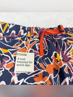 REI CO-OP Womens Trailmade Amphibious Shorts XL Orange Purple Hiking Camping New thumbnail 2