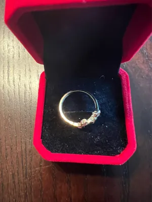 Gorgeous 10k Plated Zircon Flower Ring Size 8 Gold thumbnail 3