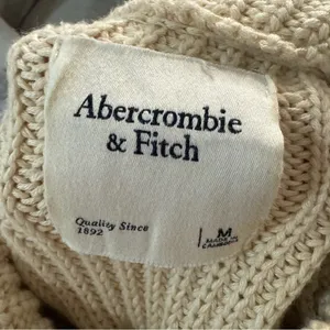 Abercrombie & Fitch Cream Turtle Neck‎ Sweater Medium thumbnail 7