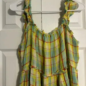 By Anthropologie Ruffled Plaid Babydoll Dress thumbnail 8