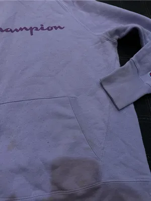 Champion Lavender Pullover Hoodie with Purple Logo thumbnail 3