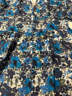 Farylina Floral Blue V-Neck Front Slit Maxi Dress - NWOT - Size XL thumbnail 10