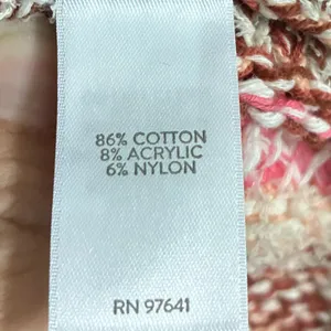 J Jill Dolman Nubby Pink Brown Marled Striped Spring Cardigan Sweater Sz M thumbnail 4
