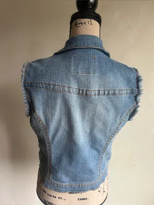 American Rag Denim Sleeveless Vest Size Medium thumbnail 8