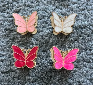 4 butterfly clips Pink thumbnail 1