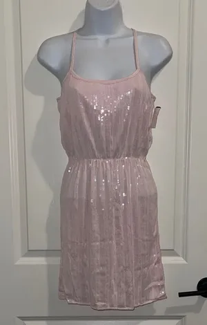 NEW! Aeropostale Pink Sequin Dress thumbnail 1