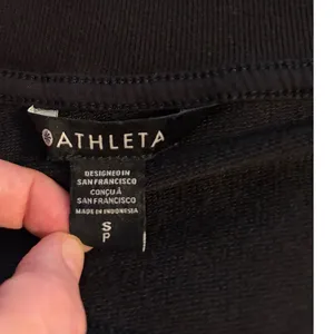 Athleta Coaster Luxe V-Neck Sweatshirt Vest Black‎ Sleeveless Pullover Small thumbnail 5